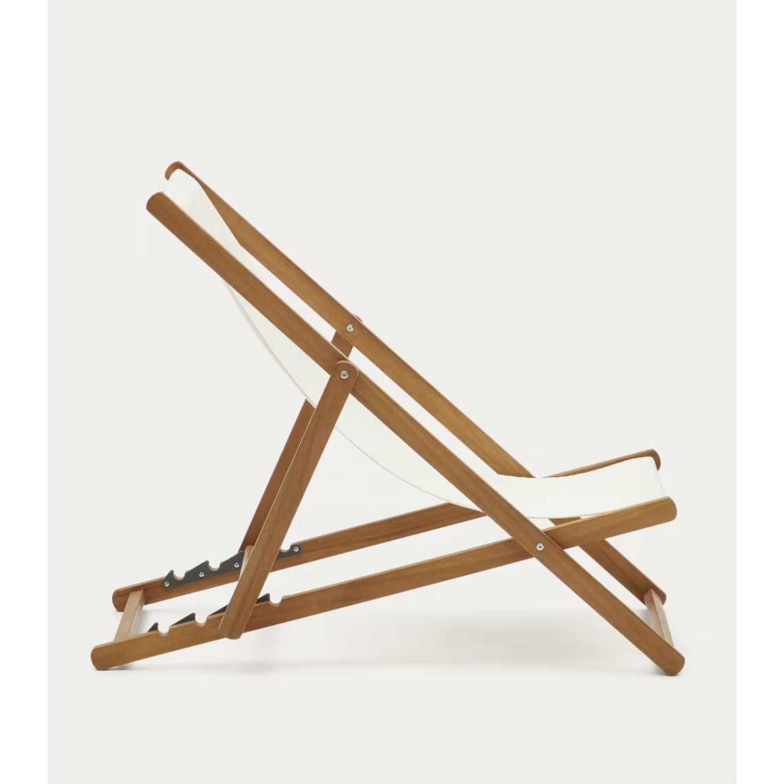 Hamaca plegable de exterior Adredna beige de madera maciza acacia FSC 100% 6