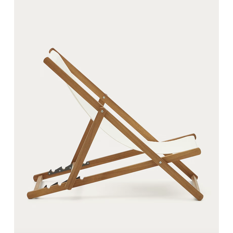 Hamaca plegable de exterior Adredna beige de madera maciza acacia FSC 100% 6