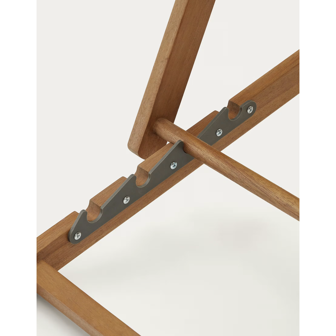 Hamaca plegable de exterior Adredna beige de madera maciza acacia FSC 100% 7