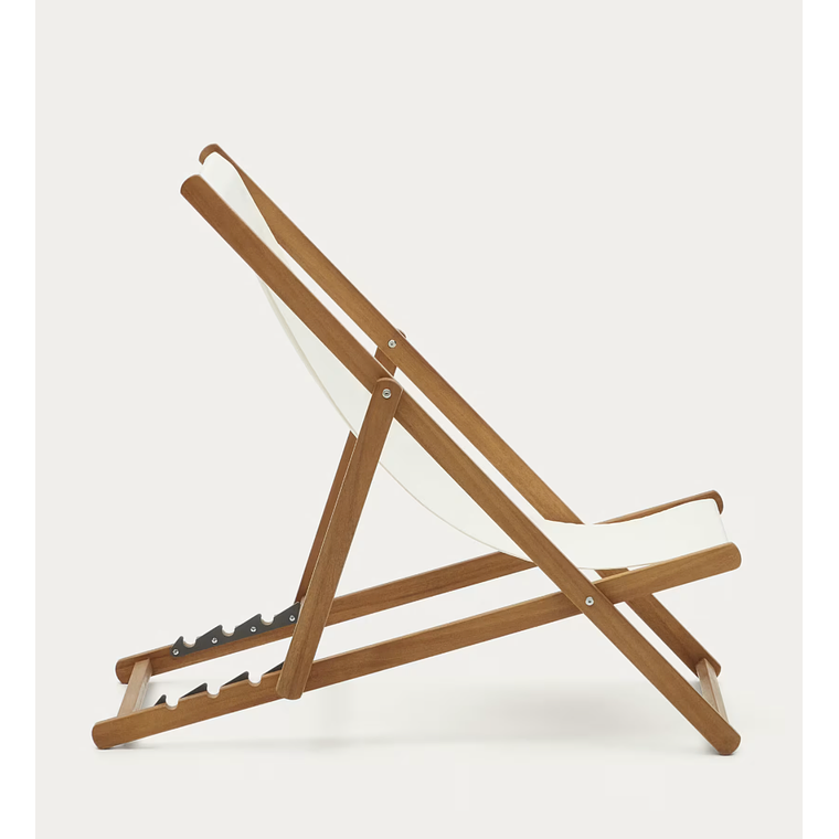 Hamaca plegable de exterior Adredna beige de madera maciza acacia FSC 100% 8