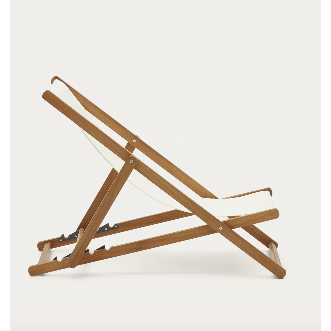 Hamaca plegable de exterior Adredna beige de madera maciza acacia FSC 100% 9