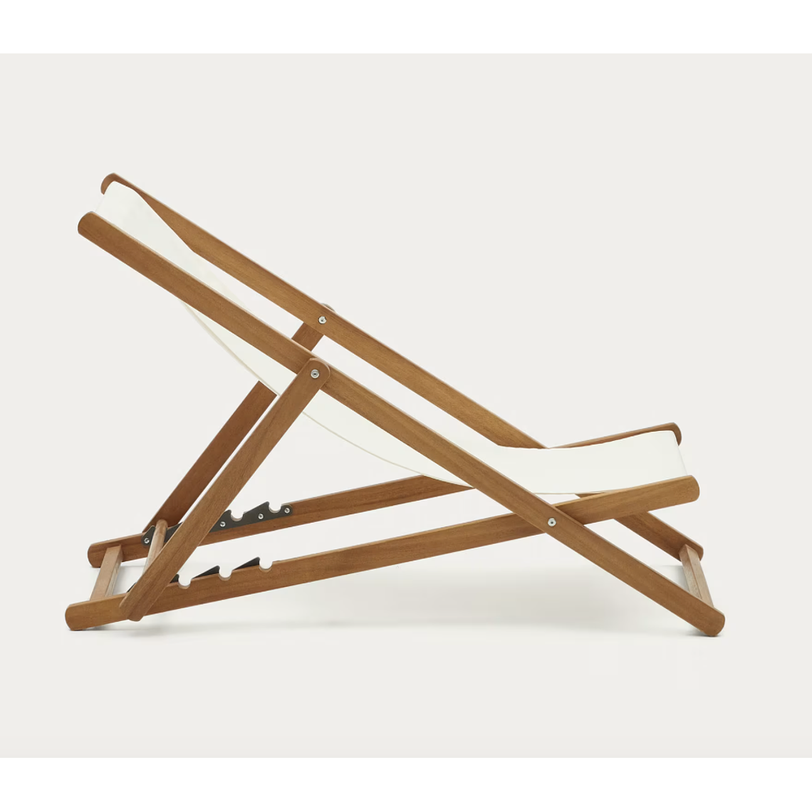 Hamaca plegable de exterior Adredna beige de madera maciza acacia FSC 100% 10