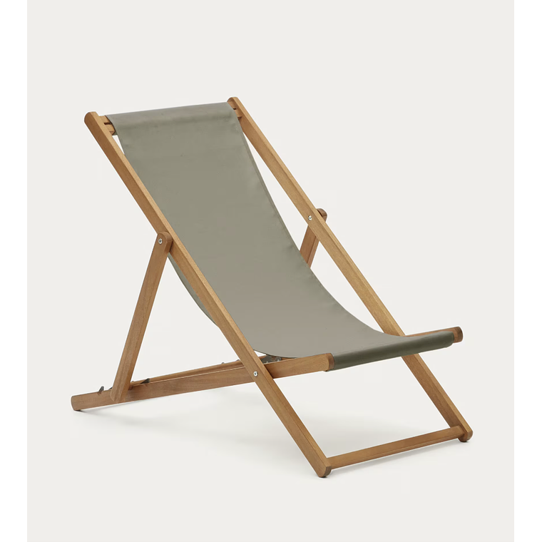 Hamaca plegable de exterior Adredna verde de madera maciza acacia FSC 100% 1