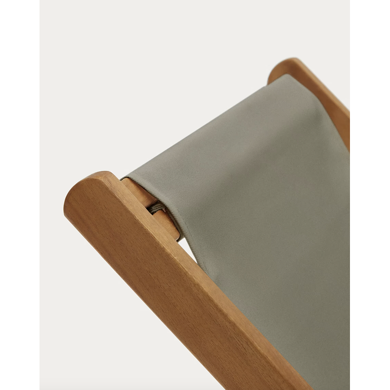 Hamaca plegable de exterior Adredna verde de madera maciza acacia FSC 100% 3