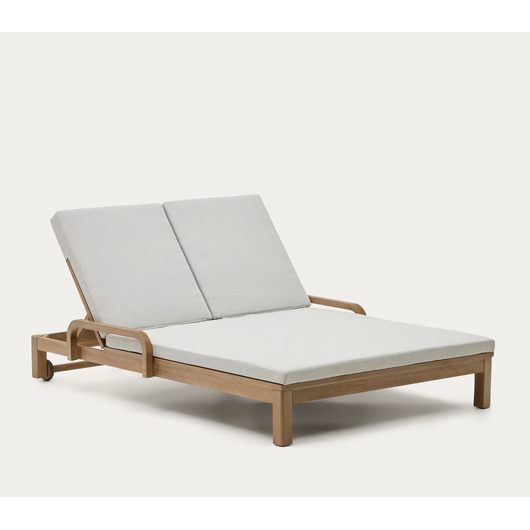 Reposera doble Sonsaura de madera maciza de eucalipto FSC 100% 1