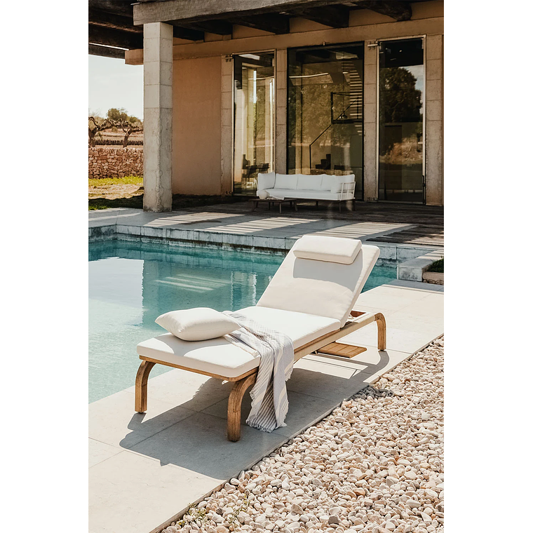 Reposera reclinable en madera de acacia Dubai 1