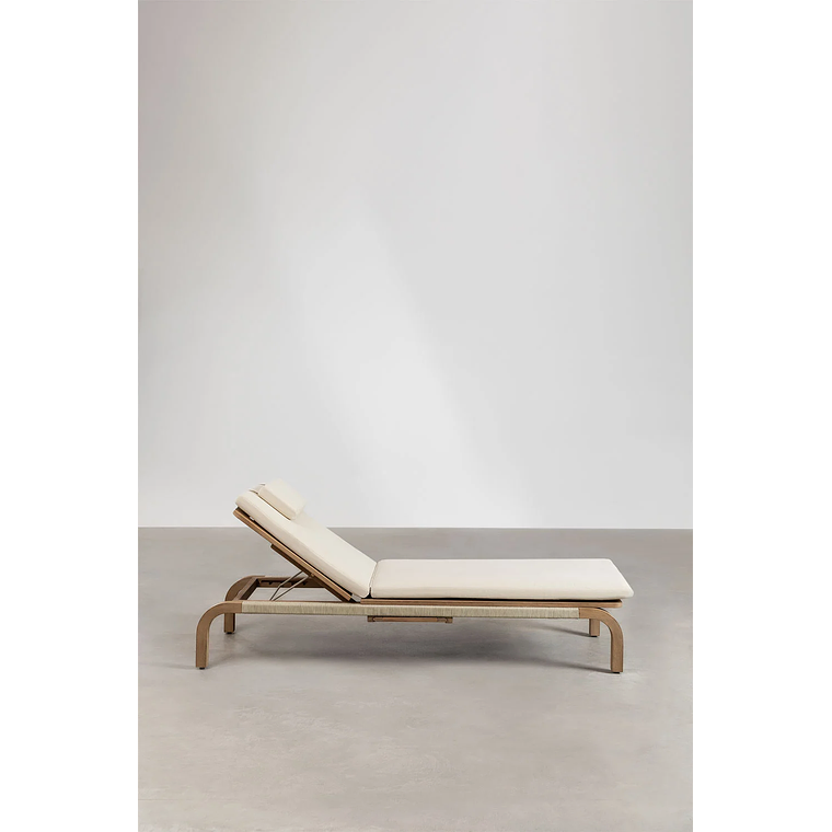 Reposera reclinable en madera de acacia Dubai 3