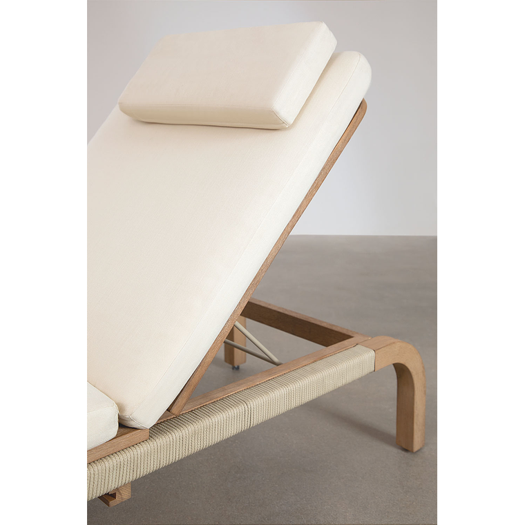 Reposera reclinable en madera de acacia Dubai 5