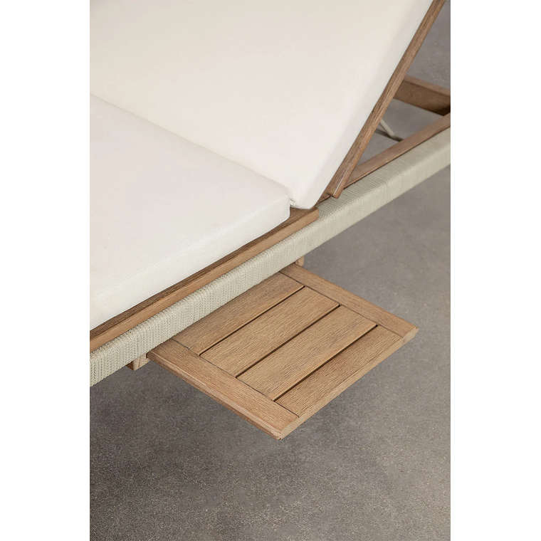 Reposera reclinable en madera de acacia Dubai 6