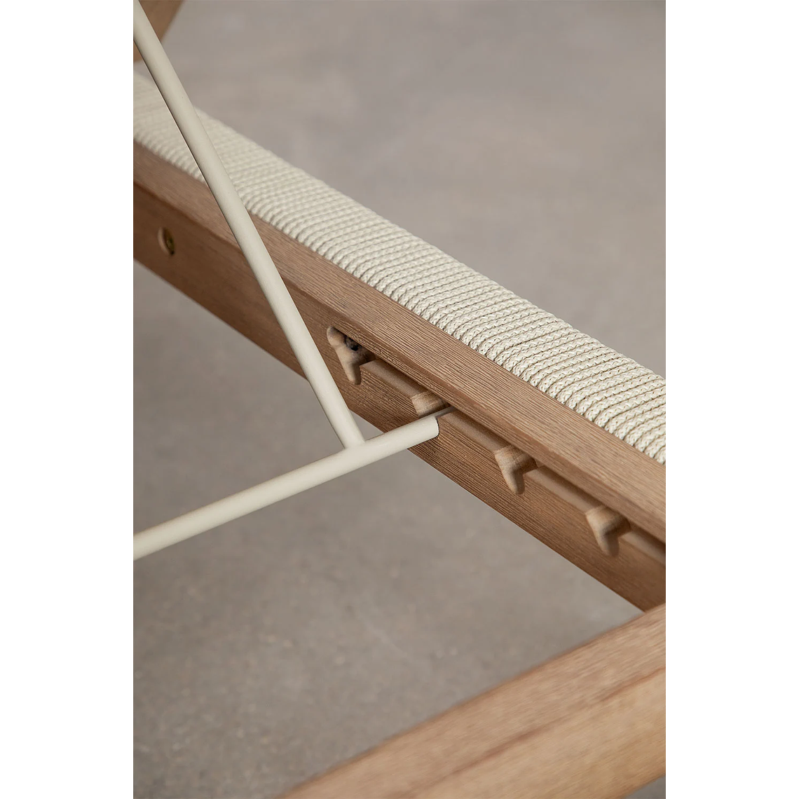 Reposera reclinable en madera de acacia Dubai 7