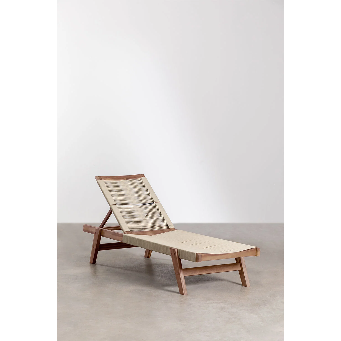 Reposera reclinable en madera de acacia Tenay 1