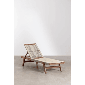 Reposera reclinable en madera de acacia Tenay