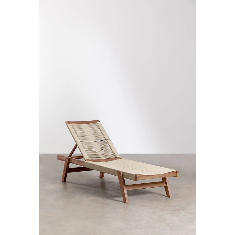 Reposera reclinable en madera de acacia Tenay 1