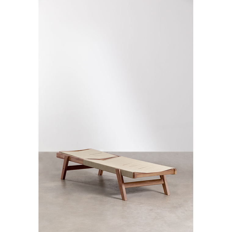 Reposera reclinable en madera de acacia Tenay 2