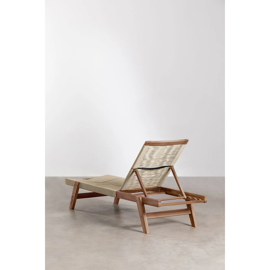 Reposera reclinable en madera de acacia Tenay 3