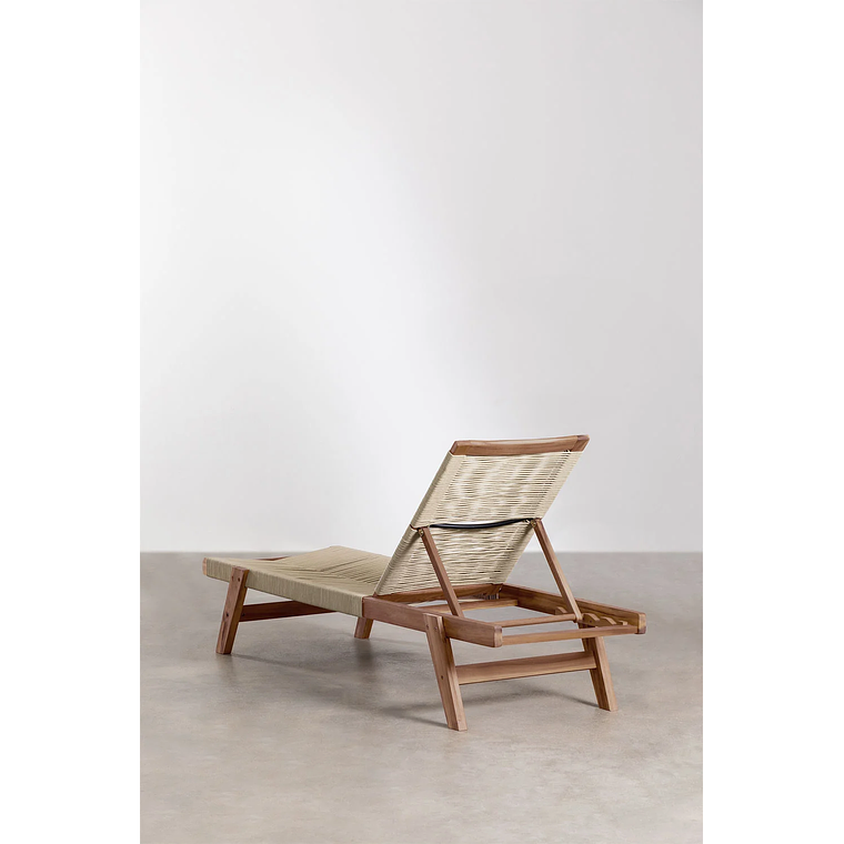 Reposera reclinable en madera de acacia Tenay 3
