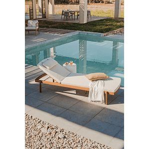 Reposera reclinable en madera de acacia Aderyn