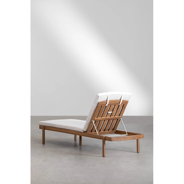 Reposera reclinable en madera de acacia Aderyn 7
