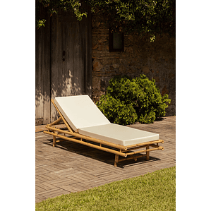 Reposera en bambú Blanco Gardenia Gossy