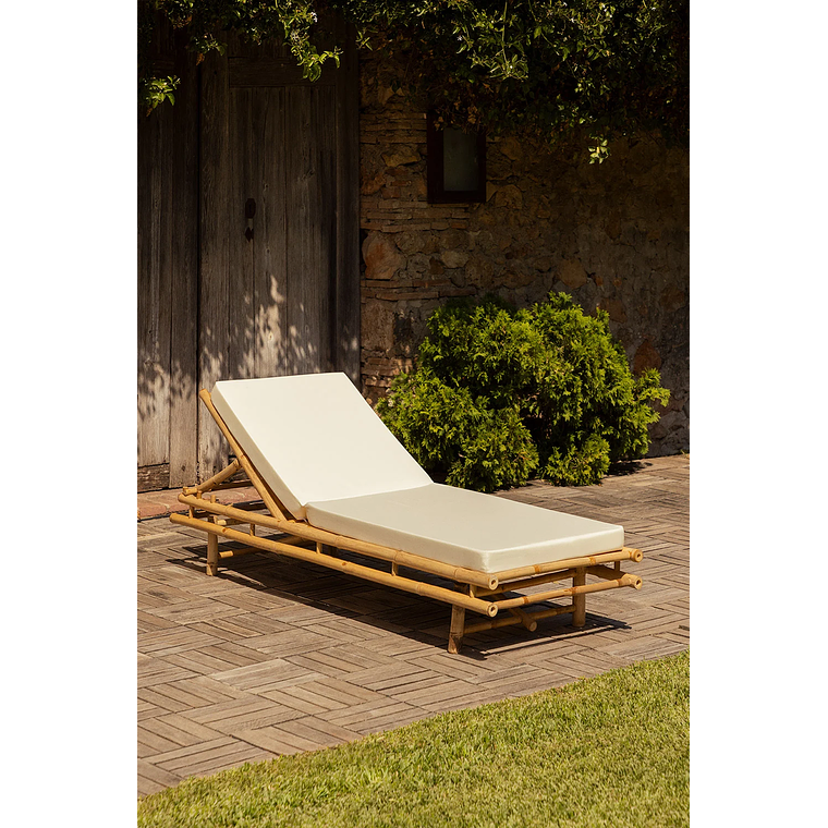 Reposera en bambú Blanco Gardenia Gossy 1