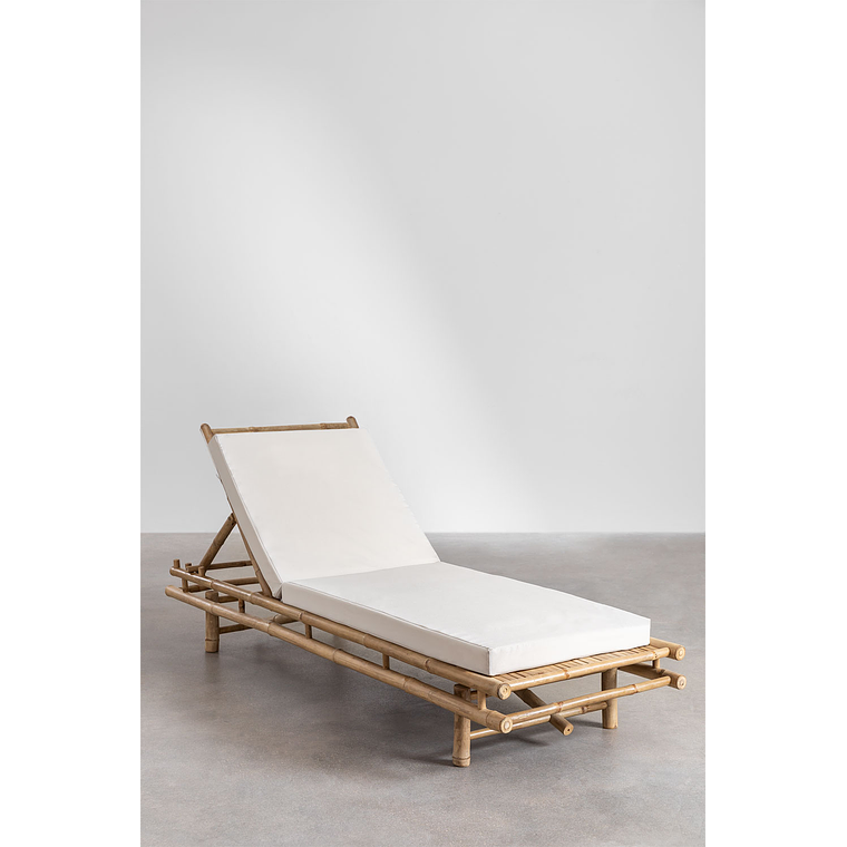 Reposera en bambú Blanco Gardenia Gossy 2