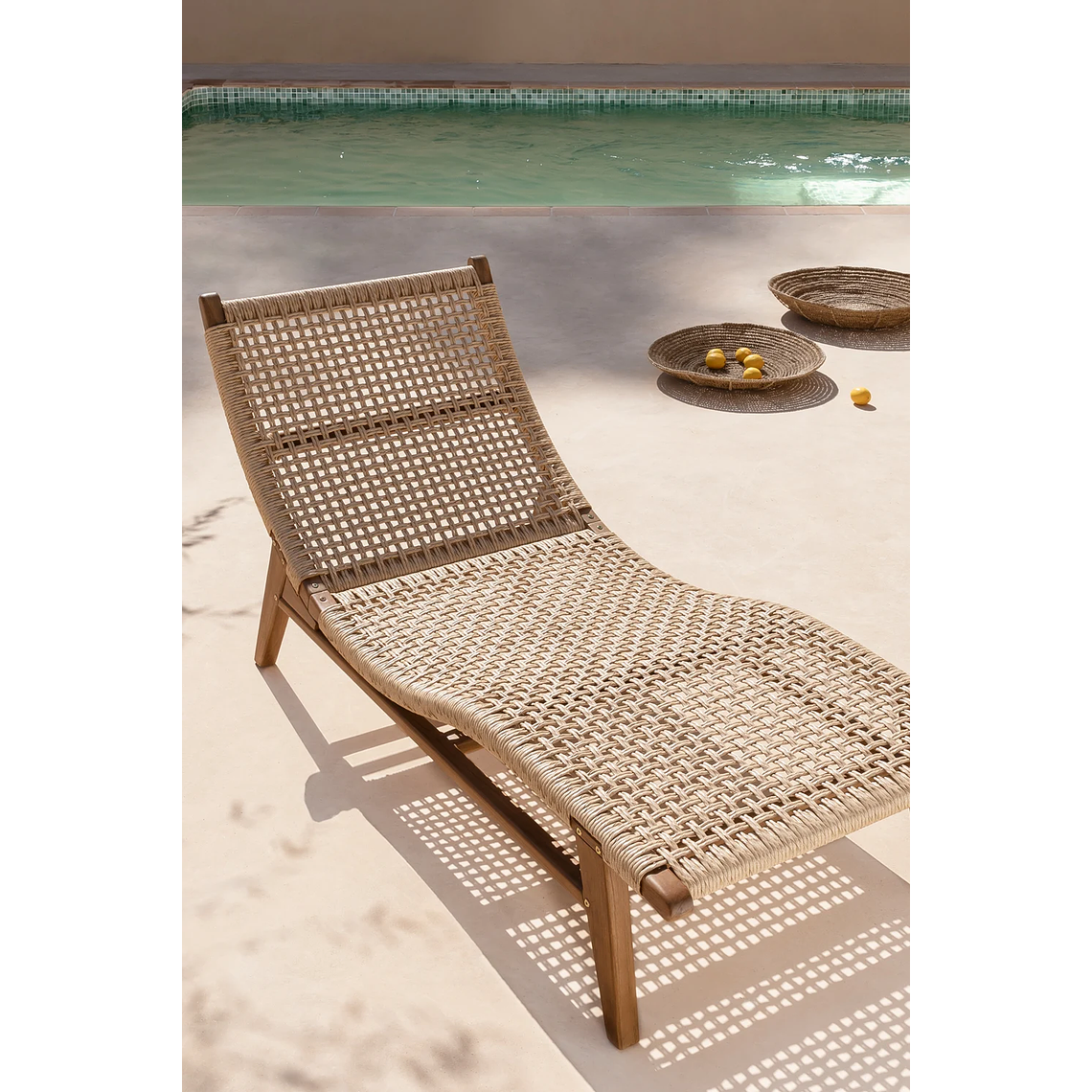 Reposera en madera de teca Pitea 1