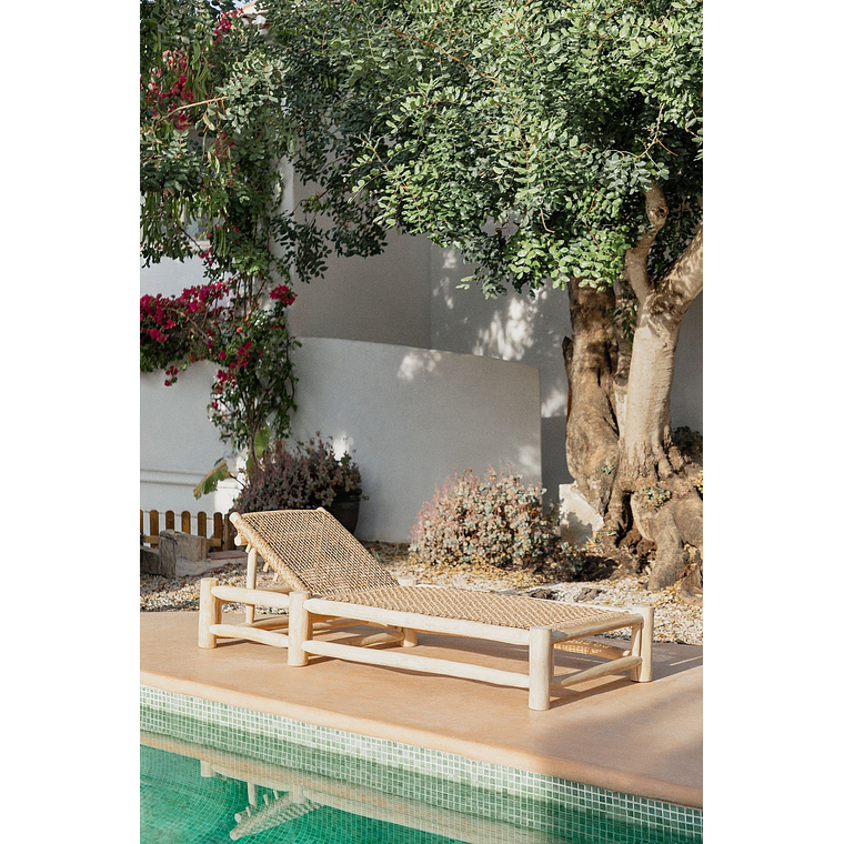 Reposera reclinable en madera de teca Bientina 1