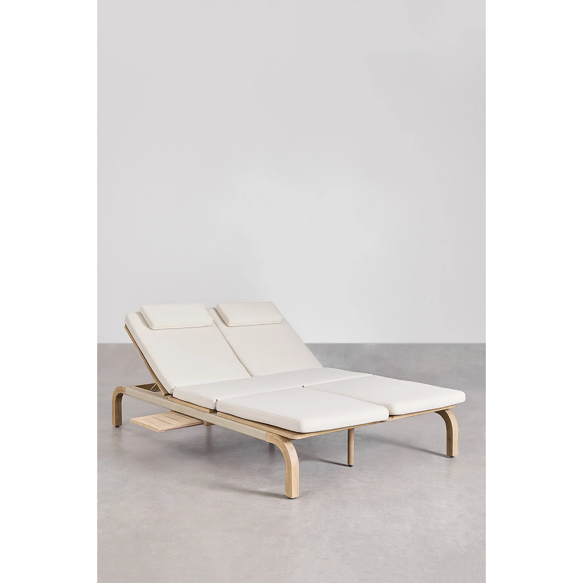 Reposera doble reclinable en madera de acacia Dubai 3