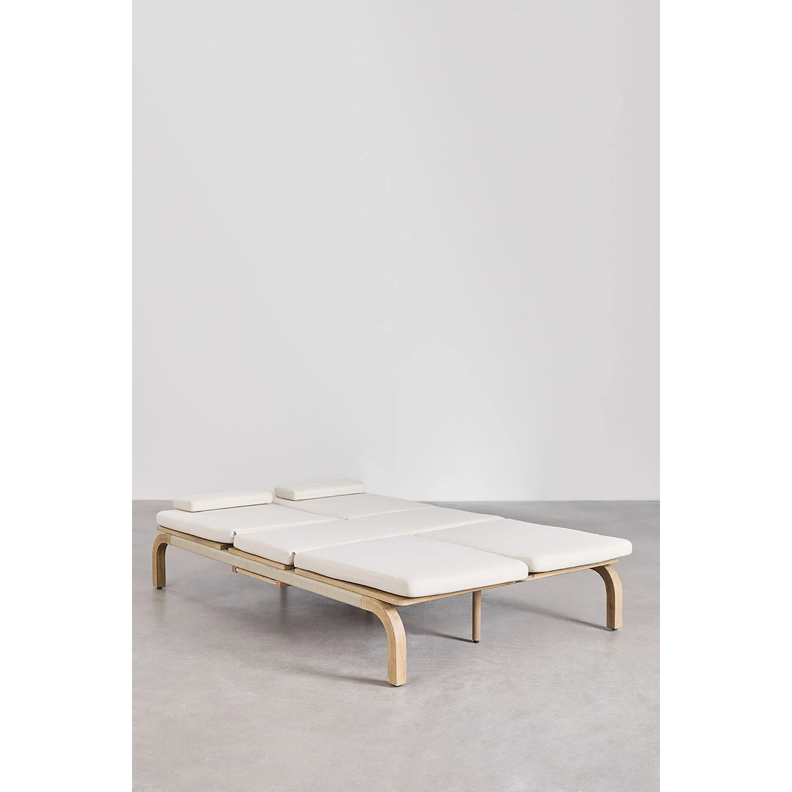 Reposera doble reclinable en madera de acacia Dubai 4