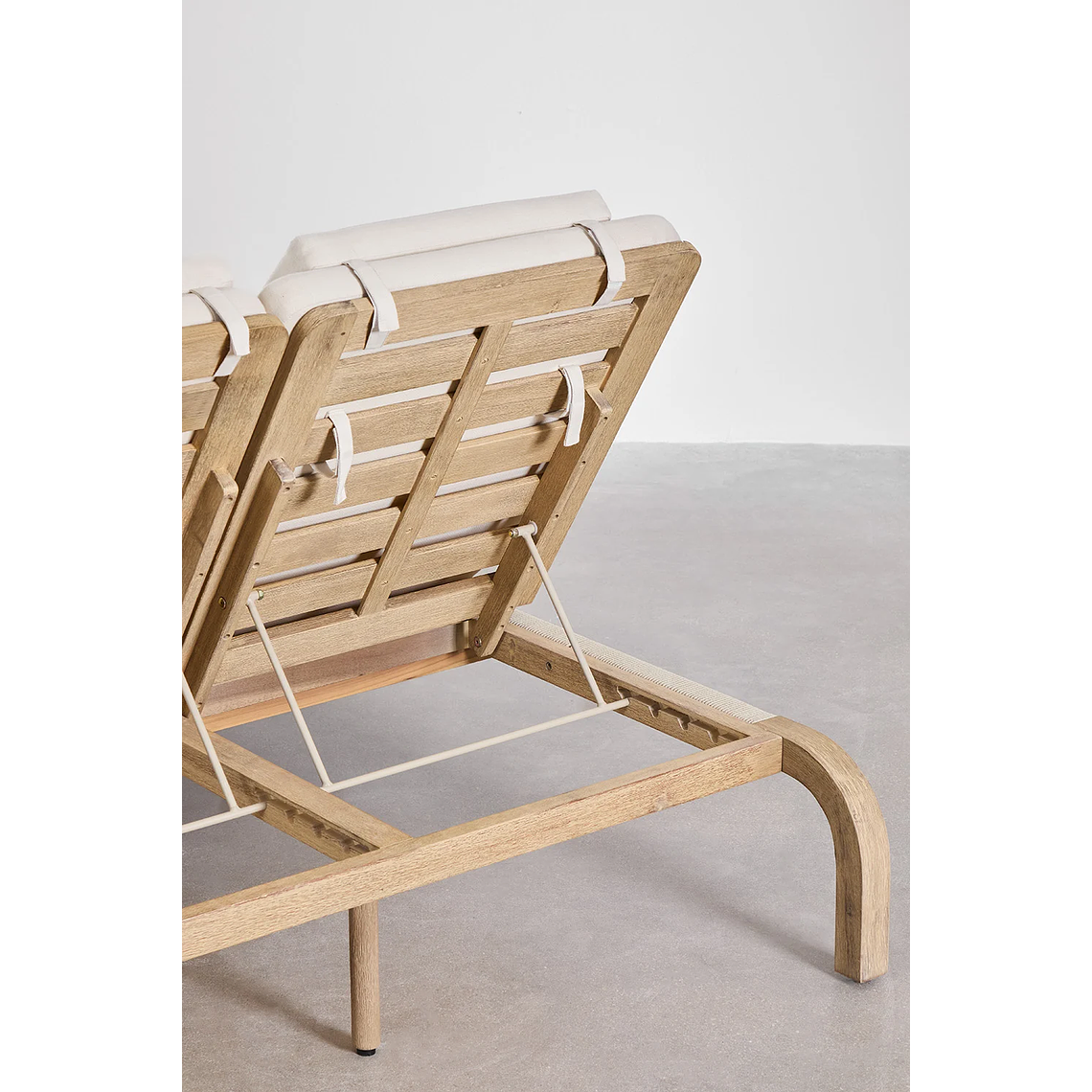 Reposera doble reclinable en madera de acacia Dubai 7