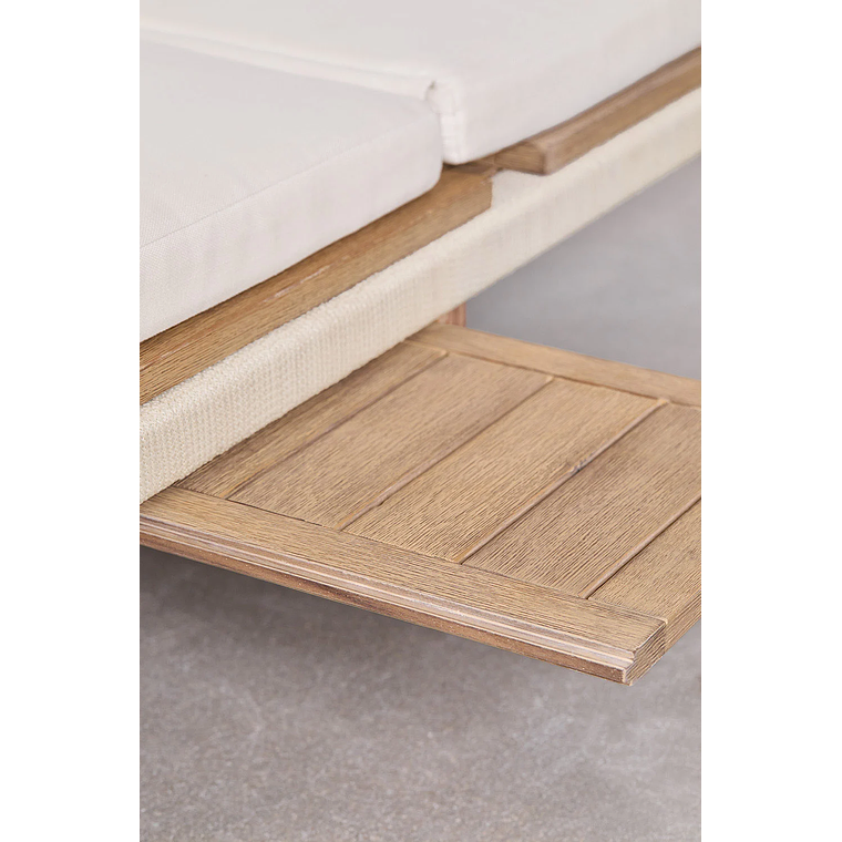 Reposera doble reclinable en madera de acacia Dubai 8