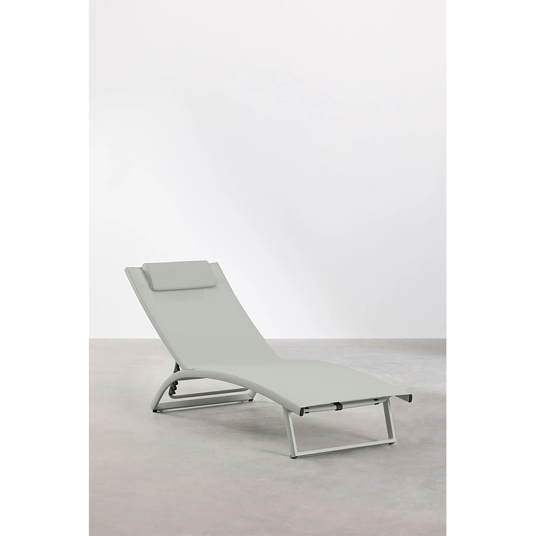 Pack de 2 reposeras reclinables en aluminio verde caqui Dulem 3