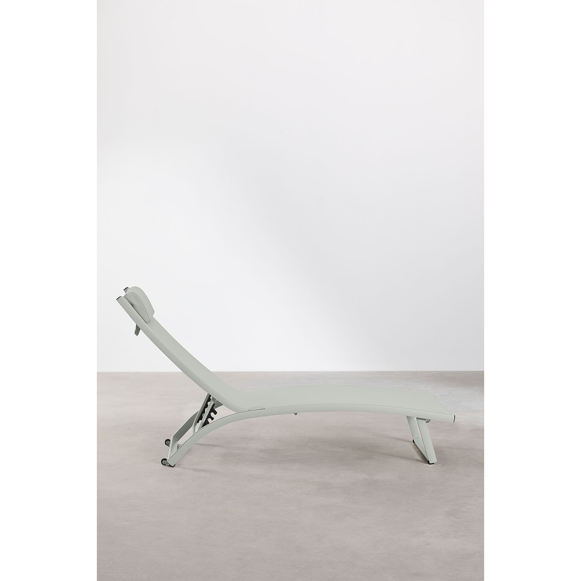 Pack de 2 reposeras reclinables en aluminio verde caqui Dulem 4