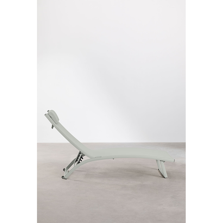 Pack de 2 reposeras reclinables en aluminio verde caqui Dulem 4