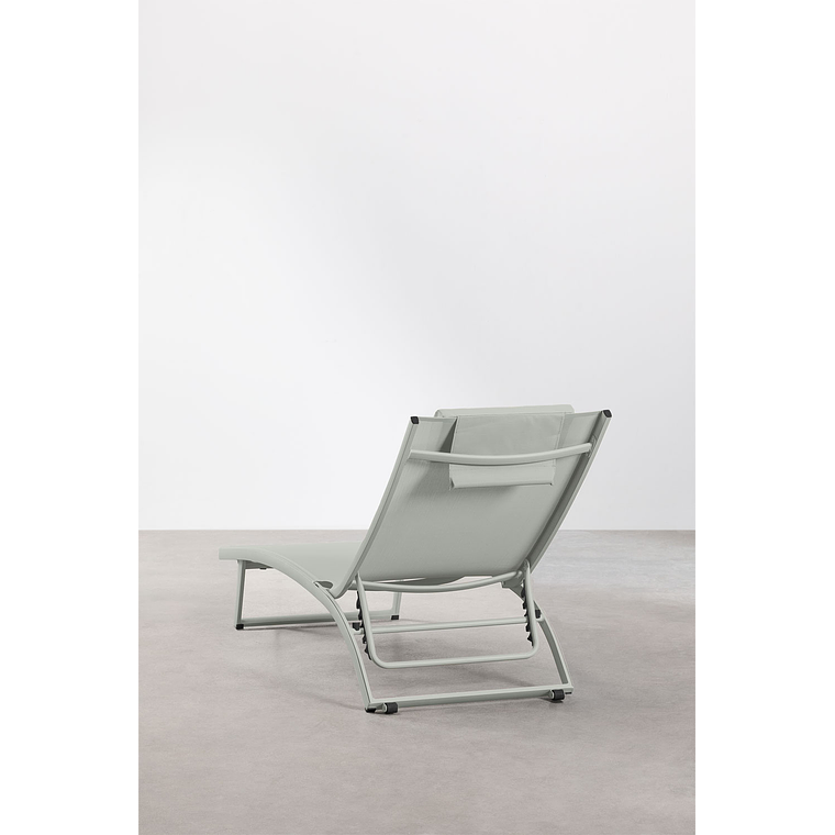 Pack de 2 reposeras reclinables en aluminio verde caqui Dulem 5