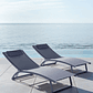 Pack de 2 reposeras reclinables en aluminio gris grafito Dulem - Miniatura 1