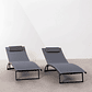 Pack de 2 reposeras reclinables en aluminio gris grafito Dulem - Miniatura 2