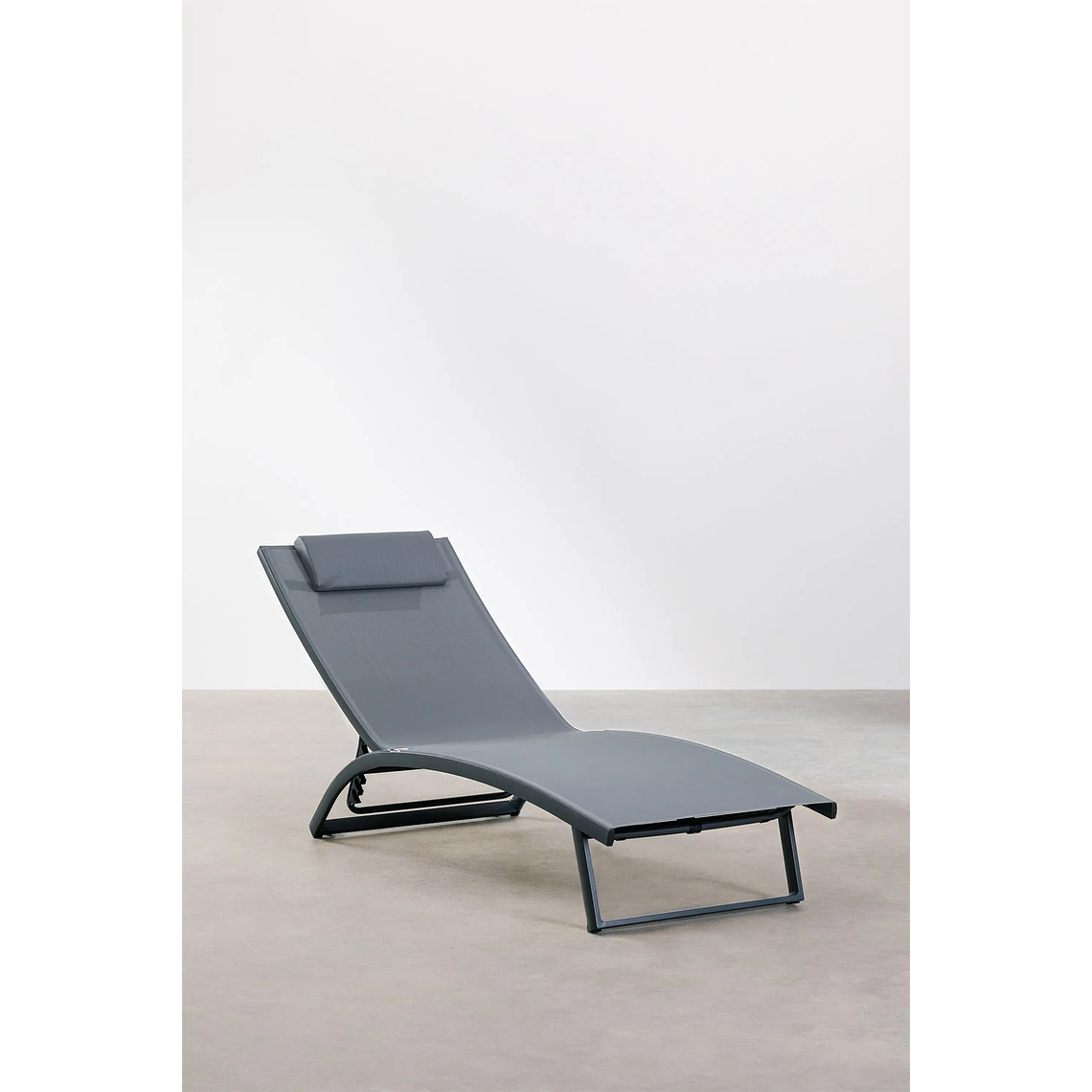 Pack de 2 reposeras reclinables en aluminio gris grafito Dulem 3