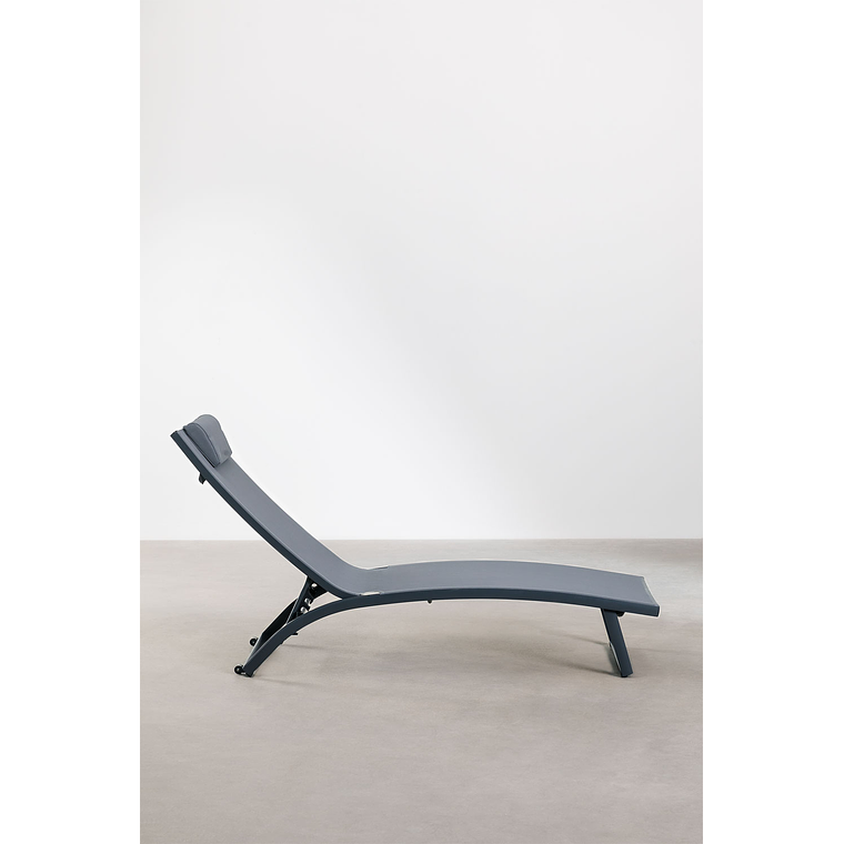 Pack de 2 reposeras reclinables en aluminio gris grafito Dulem 4