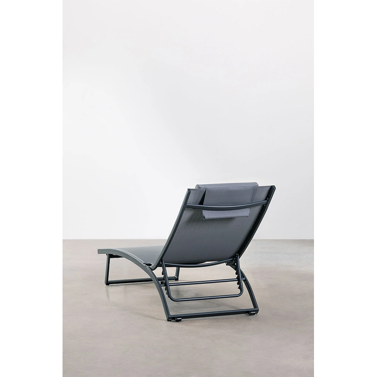 Pack de 2 reposeras reclinables en aluminio gris grafito Dulem 5