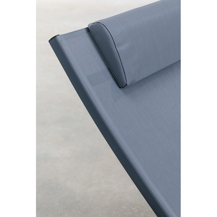 Pack de 2 reposeras reclinables en aluminio gris grafito Dulem 6