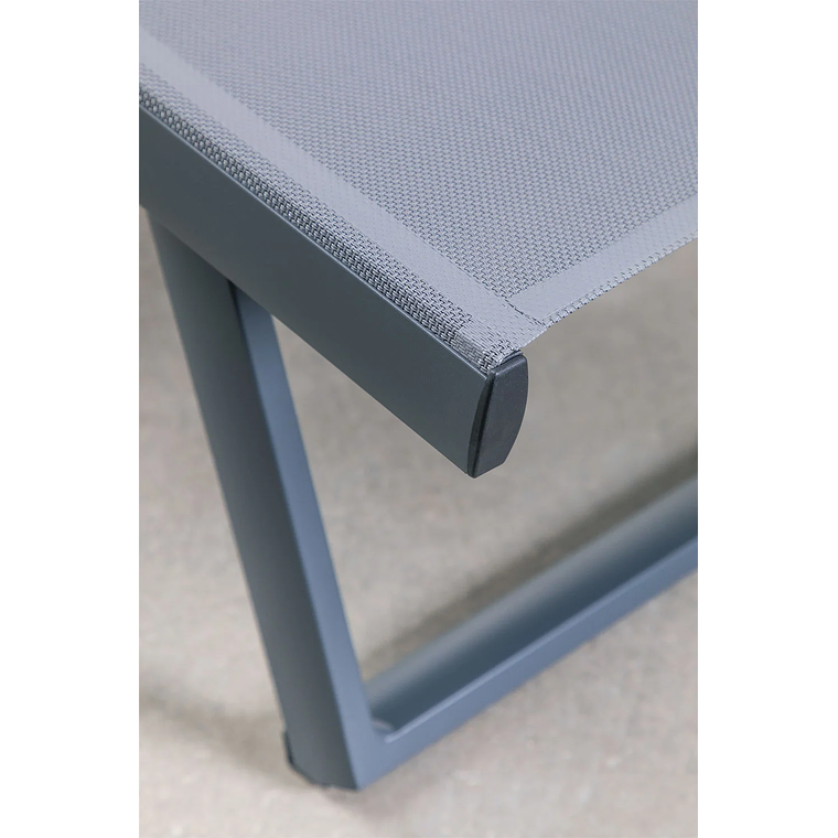 Pack de 2 reposeras reclinables en aluminio gris grafito Dulem 7