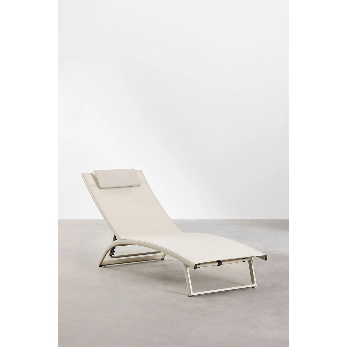 Pack de 2 reposeras reclinables en aluminio beige tapioca Dulem 3