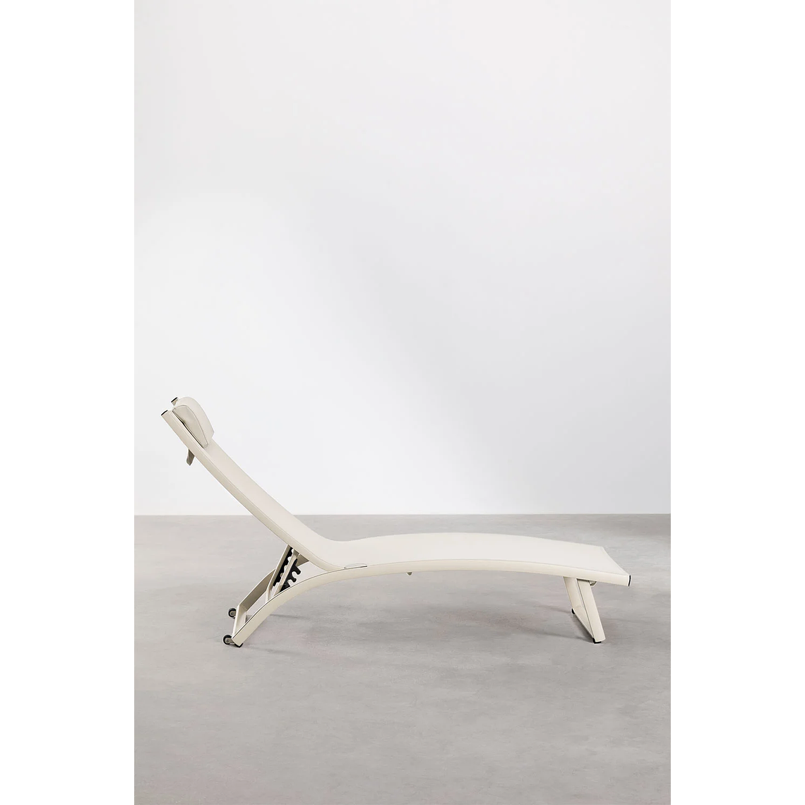 Pack de 2 reposeras reclinables en aluminio beige tapioca Dulem 4