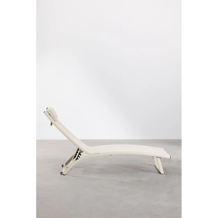 Pack de 2 reposeras reclinables en aluminio beige tapioca Dulem 4