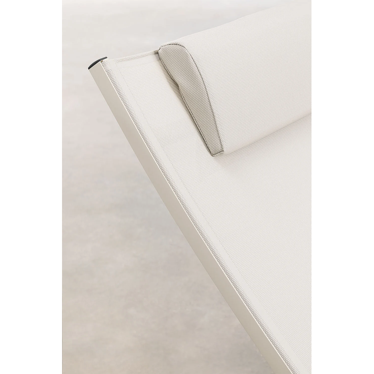 Pack de 2 reposeras reclinables en aluminio beige tapioca Dulem 5