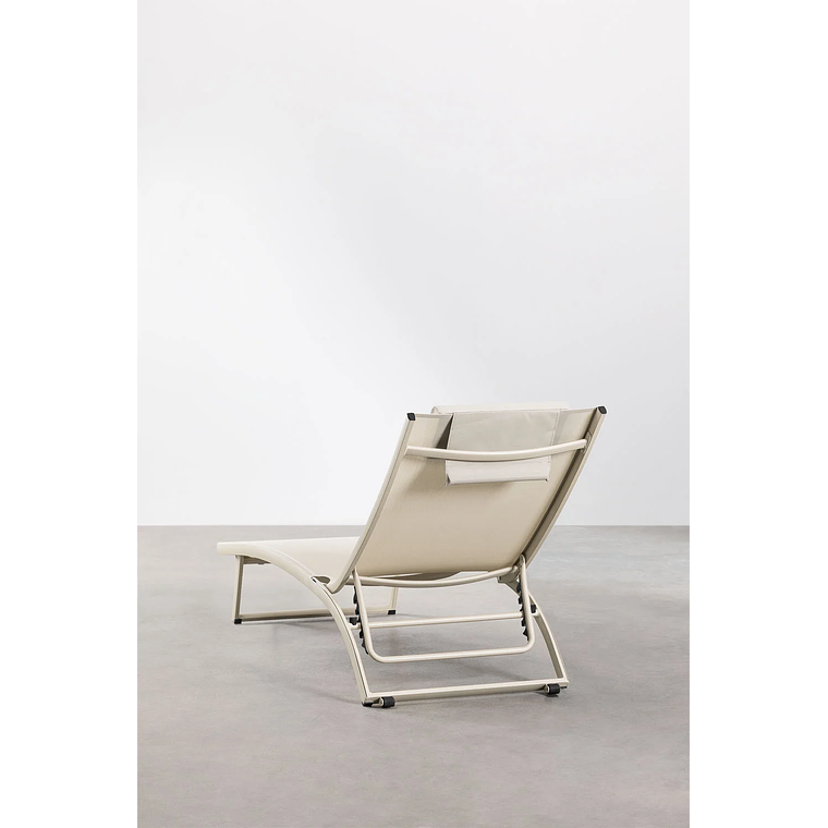 Pack de 2 reposeras reclinables en aluminio beige tapioca Dulem 6