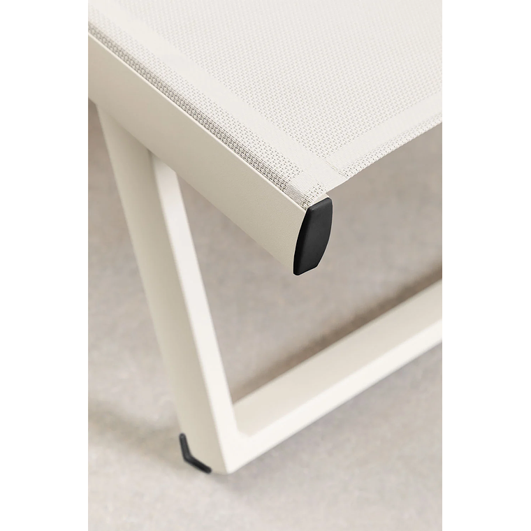 Pack de 2 reposeras reclinables en aluminio beige tapioca Dulem 7