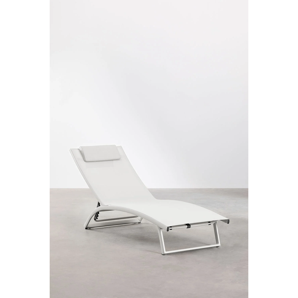 Pack de 2 reposeras reclinables en aluminio blanco gardenia Dulem 3