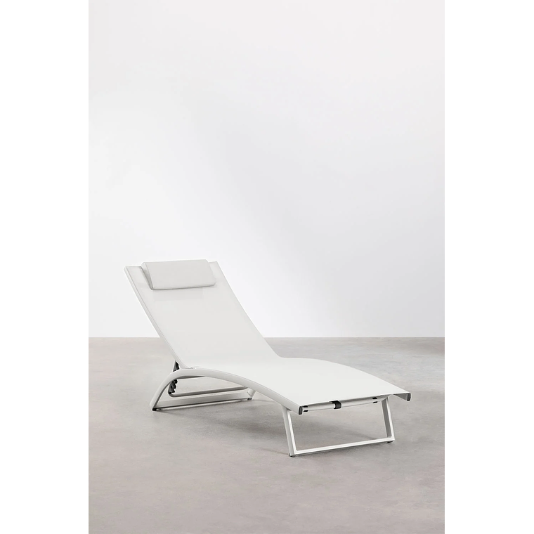 Pack de 2 reposeras reclinables en aluminio blanco gardenia Dulem 3